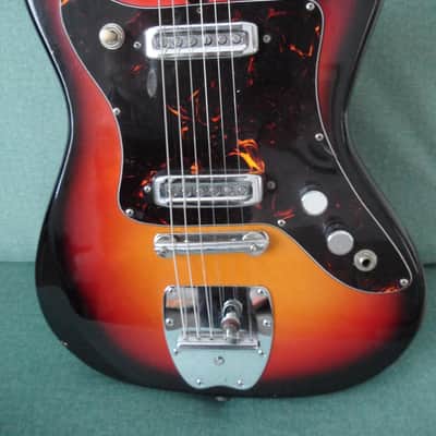 Teisco electric guitar 1960''s to 1970's - sunburst JAPAN 23 1/2" scale image 2