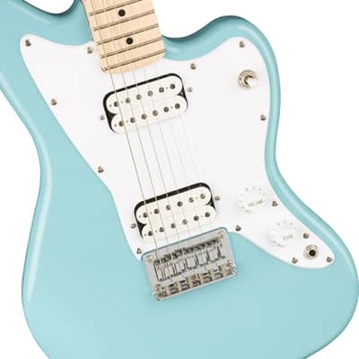 Fender Squier Mini Jazzmaster HH Daphne Blue Short-Scale Electric Guitar image 3