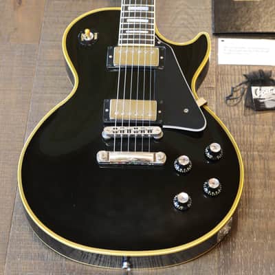MINTY! 2021 Gibson Custom Shop Les Paul Custom Black Ebony w/ Ebony Board Custom Order Nickel Hardware + COA OHSC image 2