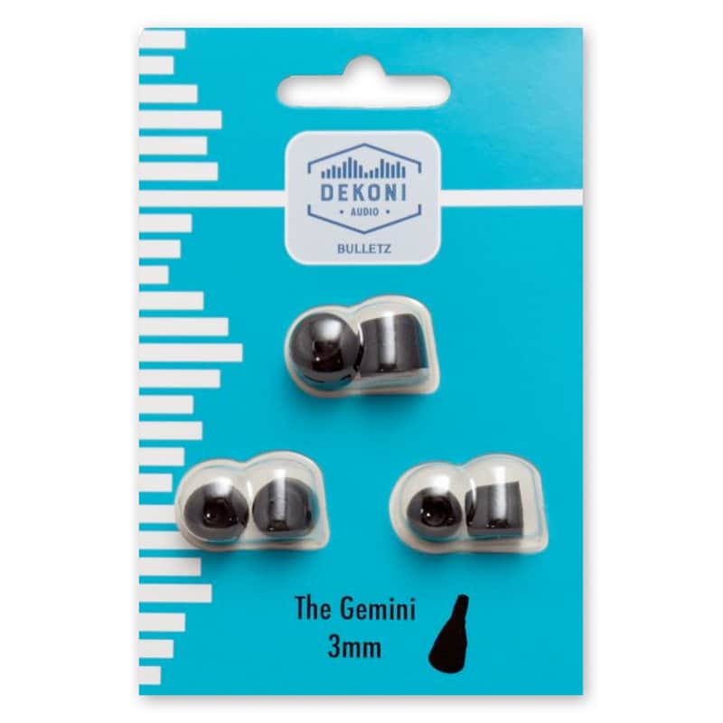 Dekoni Premium Memory Foam Isolation Earphone Tips Black - Gemini – 3mm, 3 pack SM, MED, LRG image 1