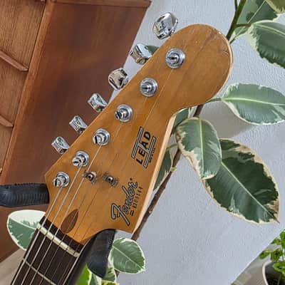1981 Fender LEAD I Ash Body Light Relic Wine Red Transparent American Vintage 80s Custom Seymour Duncan JB Humbucker Single HS Hardtail USA '54 1954 Stratocaster headstock II Deluxe Case image 5