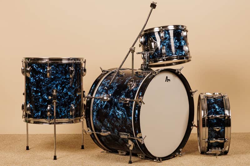 1960s MIJ Blue Diamond Pearl Drum Set 14x20 8x12 14x14 and 5x14 image 1
