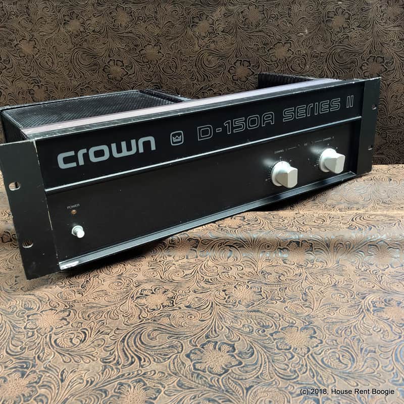 Crown D-150A Series II 2-Channel Power Amplifier and Manual in