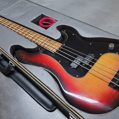 1973 Fender Precision Bass Sunburst Vintage American 70s P-Bass with custom Jazz Bass block inlay neck USA 4-String image 1