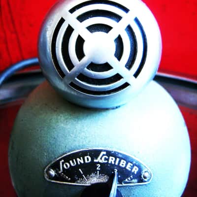 Vintage RARE 1940's Turner CD dynamic "Sound Scriber" microphone High Z w original stand and cable PROP image 3