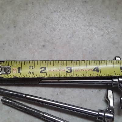Pearl Vintage Chrome Bass Drum T Rods Lot from 1970's Era - (Very Clean) image 5