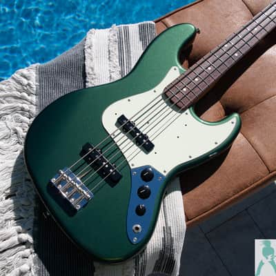 Fender 2023 Collection Made in Japan Traditional '60s Jazz Bass® - Aged Sherwood Green Metallic - Pro Set Up w Perfect Frets/Action/Intonation! image 5