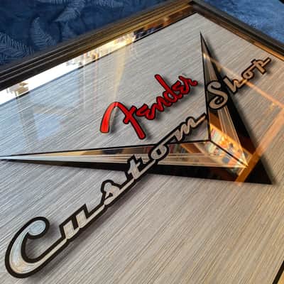 Fender Custom Shop Mirror 26"x18" for your guitar cave, studio, Strat / Tele display or music room image 4