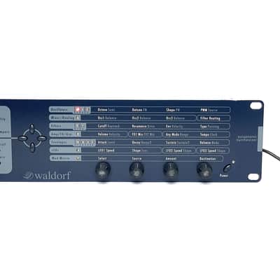 Waldorf Micro Q Rackmount Synthesizer Universal power supply 1999 - 2011 -90s Y2K Blue Made in Germany Worldwide Shipment image 4
