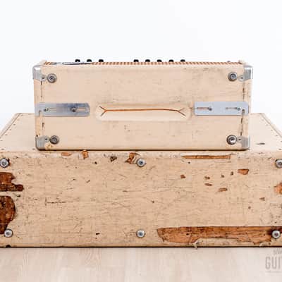1963 Fender Dual Showman Pre-CBS Vintage Blonde Black Panel Piggyback Tube Amp w/ 7355 Tubes, JBL D130 Speakers image 7