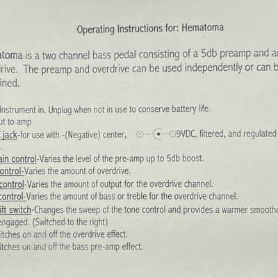 HomeBrew Electronics Hematoma Bass Overdrive 2010s - Black image 4