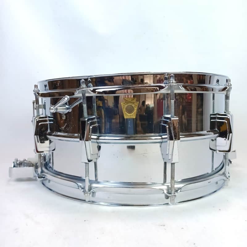 Ludwig 6.5x14"1964 #9268 Super-Sensitive #411 Snare Drum COB Brass Rims Red-Felt image 1