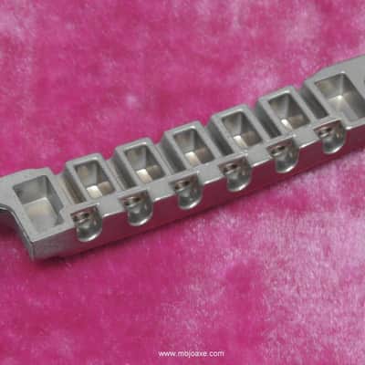 Lightning Bolt Wraparound Bridge, AGED NICKEL for Vintage Gibson SG Junior, Melody Maker, Firebird, MojoAxe image 4