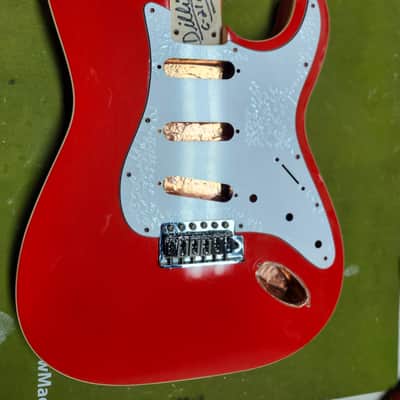 Dillion Double Bound Fiesta Red Strat fully shielded. image 5