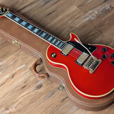 1985 Gibson Les Paul Custom Electric Guitar Ferrari Red Tim Shaw 100% Original 10.4Lbs image 1