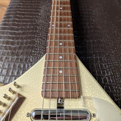 Jerry Jones Electric Sitar Guitar Harder To Find Gator White Crackle W/OHSC CLEAN! USA image 10