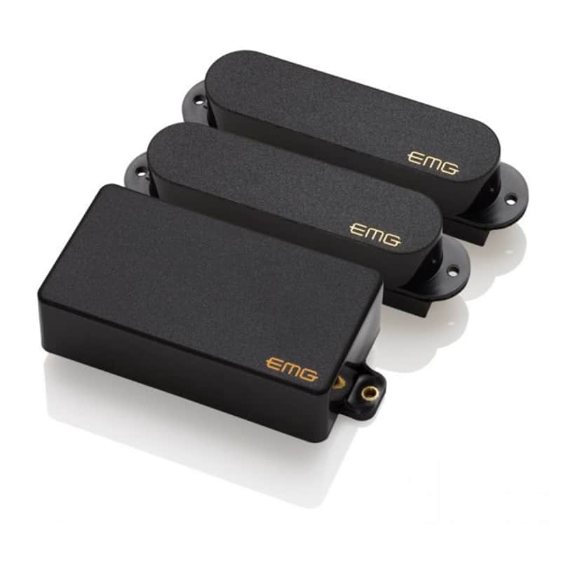 EMG SA/SA/89 HSS Pickup Set w/ Humbucker & 2 Single Coil Active Pickups, Black image 1