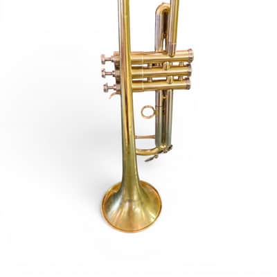 SVintage Soviet Bb Trumpet “Pompovaya Truba” No. 3461 — Moscow Musical Instrument Factory — 1970s — Brass & Silver Finish with Original Velvet Case image 3
