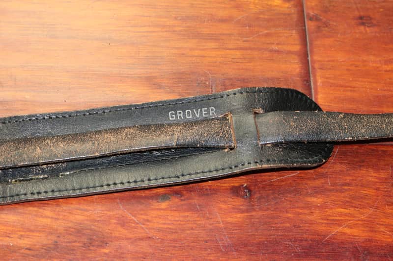 Grover Ancient Black Leather Strap 1950's/60's ??? image 1