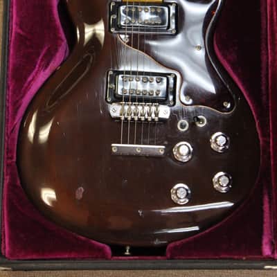 Brown-Colored Mosrite of California Blues Bender Model Guitar image 2