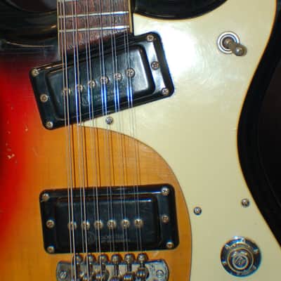 Video Demo 1966 Mosrite Mark XII 12 String Sunburst Pro Setup Original Hard Shell Case image 4