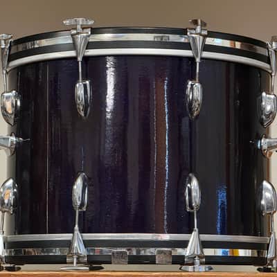 1960's Slingerland 20" Blue Sparkle Bass Drum 14x20 image 5
