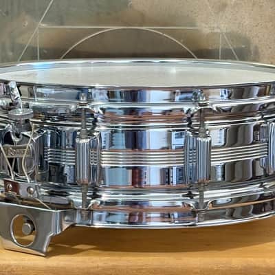 Vintage Rogers Dynasonic 5x14 Snare Drum COB Chrome Over Brass 100% ORIGINAL! image 4