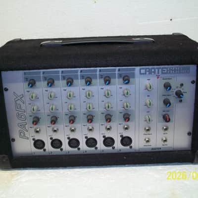 Crate Pro Audio PA6FX 6-channel 160W Powered Mixer PA Amplifier image 8