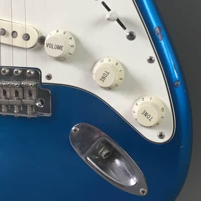 Vintage Fender Stratocaster 1993 Solid Custom Contour Body Lake Placid Blue Rare MIJ Relic HSC 6.8 Lb! image 17