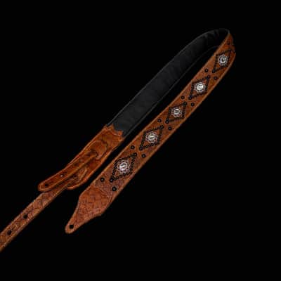 Carlino Tan scale leather crystal strap 2026 - Tan image 4