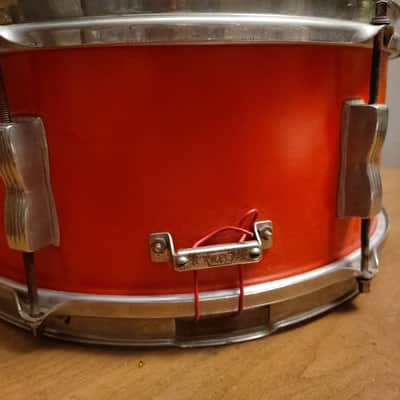 WFL 14"(Diameter)x6.5"(Depth) Snare Drum 1956 - Red wrap image 7