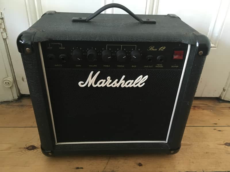 Marshall Bass 12 5501 1980s Black Solid State Bass / Guitar Amp