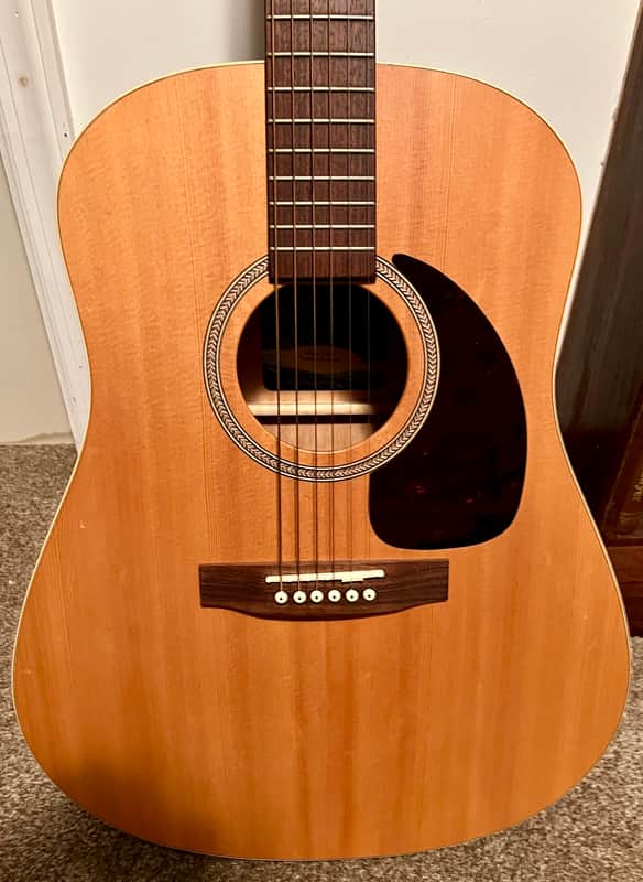 Seagull S6 "Dreadnought (has Buzz Feiten Tuning system installed) 2005 golden top dark sides and ba image 1