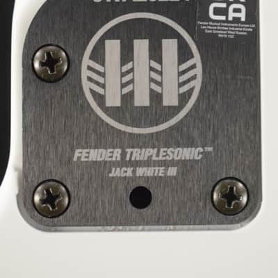 Mint Fender Jack White Triplesonic Acoustasonic Telecaster Maple Fingerboard White Pickguard Satin Arctic White with Black Top image 10