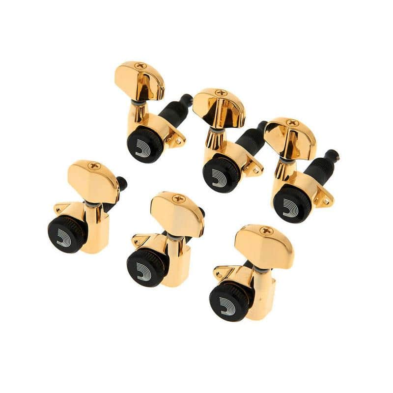 D'Addario 6-in-line Auto Trim Tuning Machines Gold PWAT-6R3 image 1