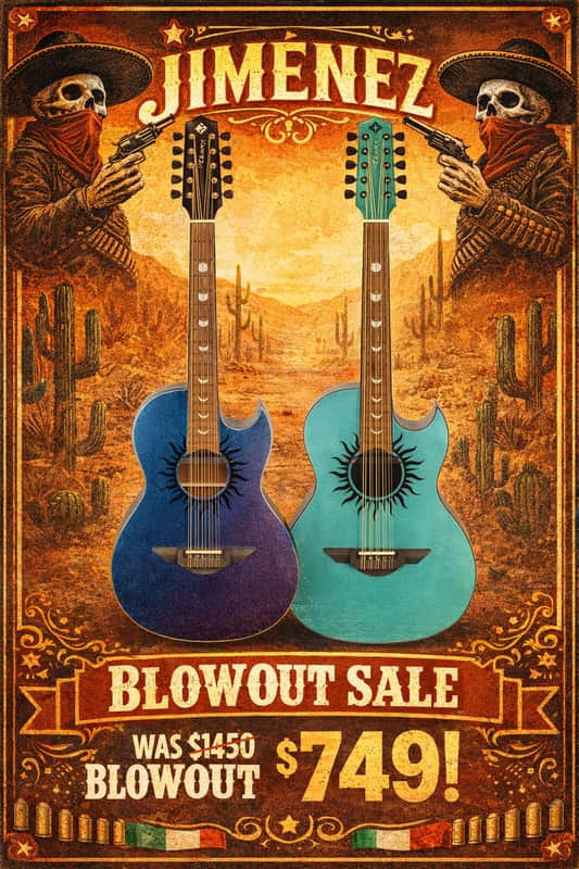 H. Jimenez LBQ1GXE-CN Galaxia Bajo Quinto - Cosmic Nebula with Fishman Pickup and Case BLOWOUT SALE $749 image 1