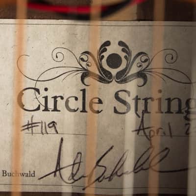 Circle Strings  A-1 10 String Acoustic Flat Top Guitar (2018), ser. #119, original molded white plastic hard shell case. image 12