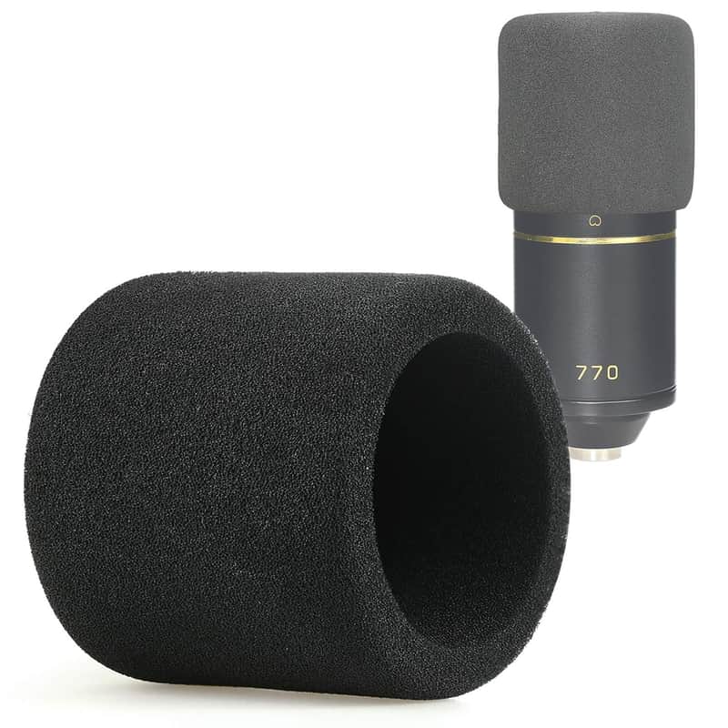 Foam Mic Windscreen, Pop Filter Wind Cover Fits Mxl 770 Mxl 990 Condenser Cardioid Microphone image 1