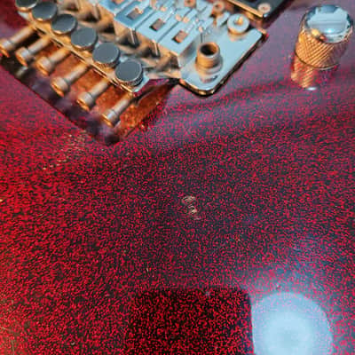 2009 ESP Maverick MV 27 frets, SADO CUSTOM SHOP Factory, Black & Red Sparkle Flake, MIJ JAPAN image 7