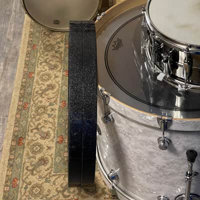 (2) Yamaha 22" Birch Custom Absolute Bass Drum Hoops Black Sparkle Rims image 2