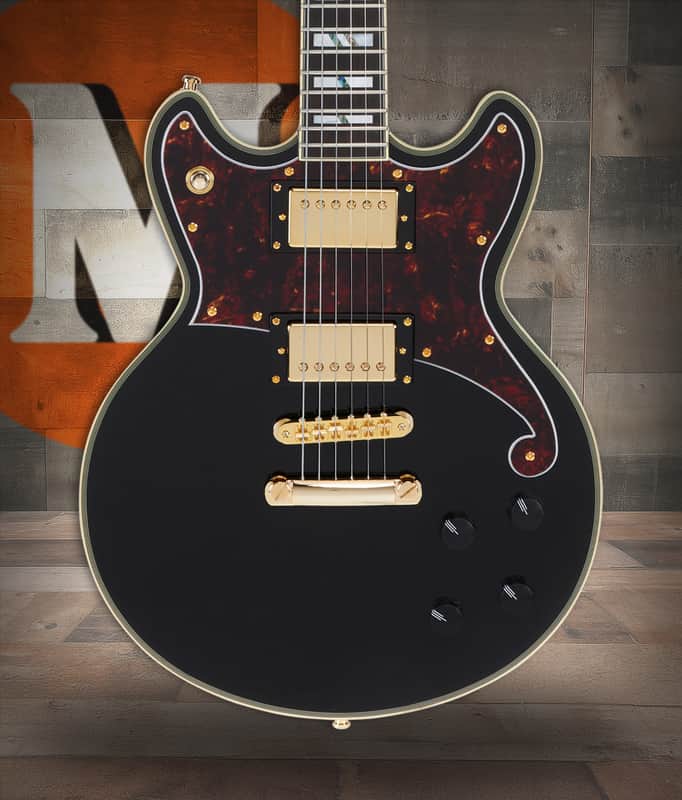 D'Angelico Deluxe Brighton - Solid Black (DADBRISBK2GS) image 1