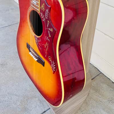 GIBSON HUMMINGBIRD ACOUSTIC/ELECTRIC GUITAR W/ K&K MINI PICKUP + CASE - 1971-72 image 4