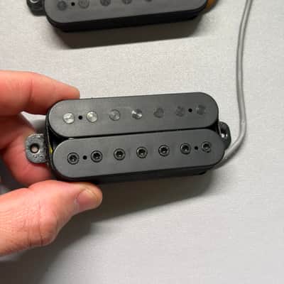Ibanez Prestige V87 V77 7 String Electric Guitar Pickup Set Black Humbuckers Japan Bridge & Neck RG1527 image 4