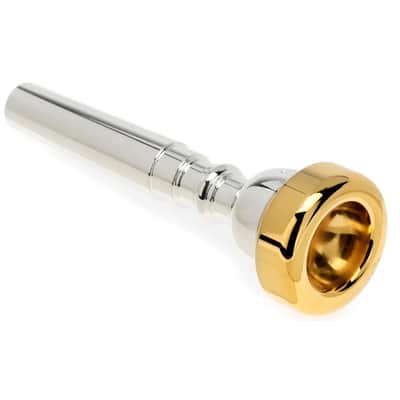 Bach Classic Silver Plated Trumpet Mouthpiece with Gold-plated Rim 3C image 1