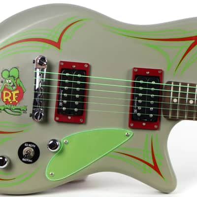Rat Fink Lace Music Ed Roth Electric Guitar Green W/ Soft Case image 6