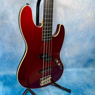 2010 Fender Japan AJB Aerodyne Jazz Bass Old Candy Apple Red, MIJ image 2