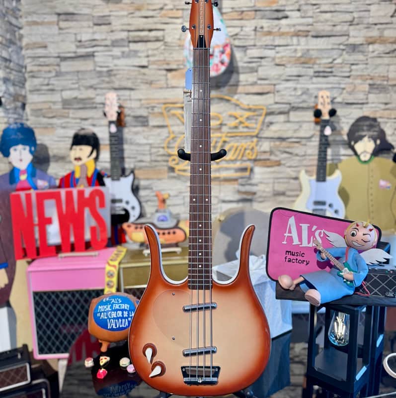 Danelectro Long Horn 58 Bass LEFTY ZURDO ( Super Limited) W/ Foam Case Copper Burst image 1