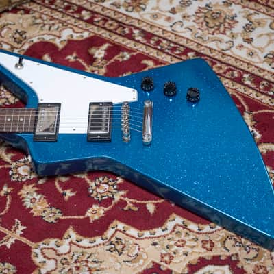 2024 Epiphone Glam Series Explorer - in Brunswick Blue Sparkle image 7