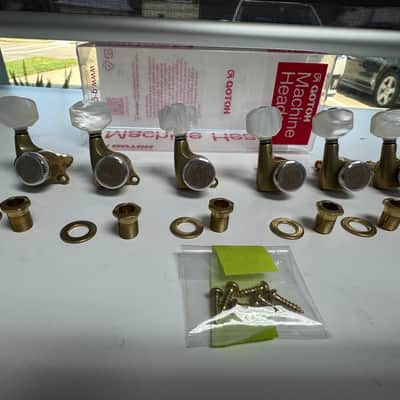 Gotoh SGS510Z-P7 MGT 6 in line Locking Tuners Set 18:1 Gear Ratio - X-GOLD image 1