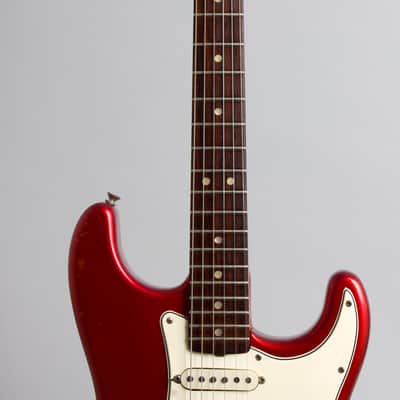 Fender Stratocaster Solid Body Electric Guitar (1966), ser. #110114, original black tolex hard shell case. image 8